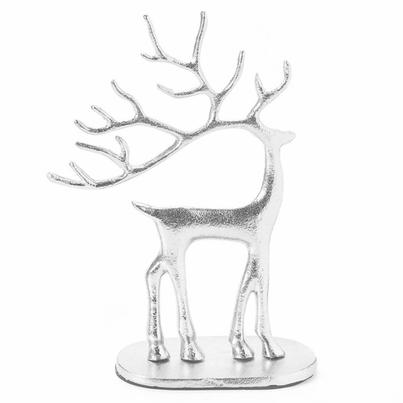 Cast Metal Silver Reindeer - Picture 4 of 8
